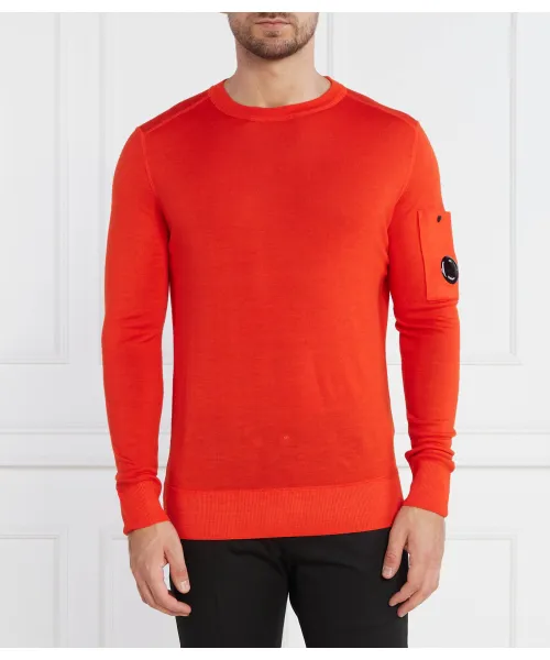 

Шерстяной свитер Regular fit C.P. Company, оранжевый
