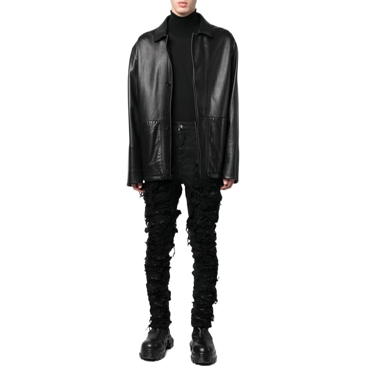 DRKSHDW Джинсы Slim Fit с потертостями черного цвета Rick Owens, черный — фото 3