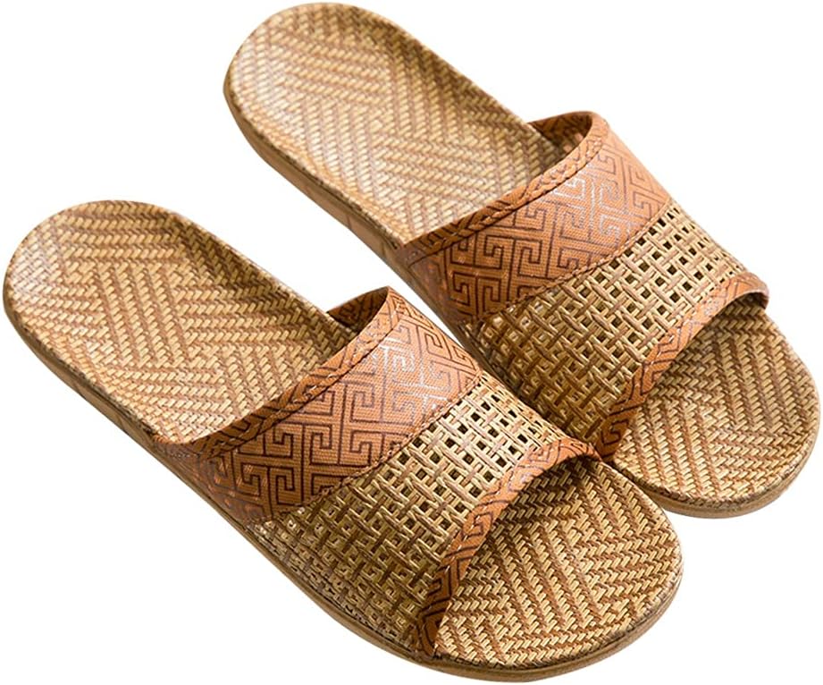 

Мужские тапочки с открытым носком, женские домашние тапочки, милые тапочки с травкой, летние домашние льняные тапочки для дома и улицы, бесшумные тапочки для деревянного пола, сандалии, дышащая обувь (Цвет: B, Размер: 37/38 EU) Kitcissl, 37/38 E...