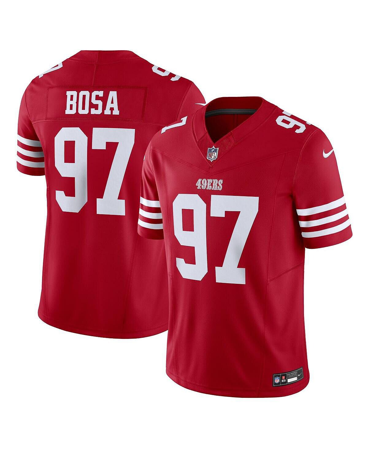 Мужские кроссовки Nick Bosa Scarlet San Francisco 49ers Vapor F.U.S.E. Ограниченный Джерси Nike — фото 2