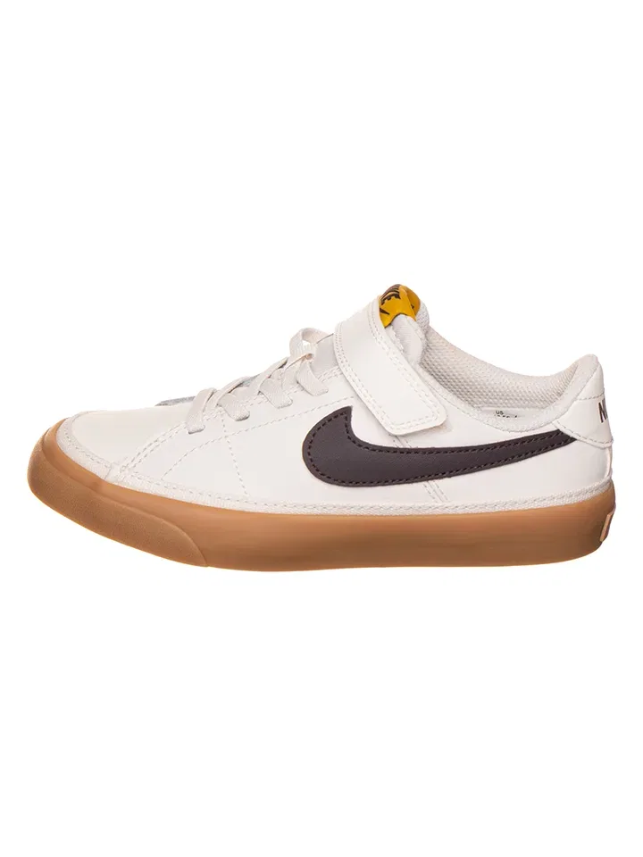 Кроссовки со шнуровкой и липучкой Nike, кремовый