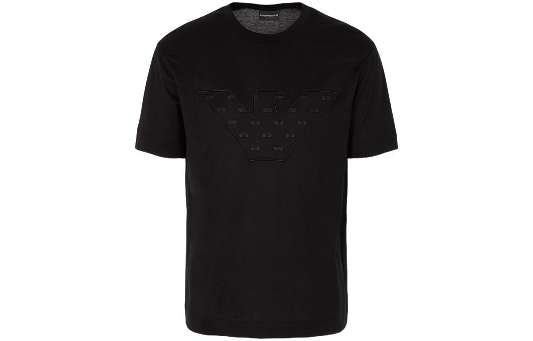 

Футболка с аппликацией логотипа EMPORIO ARMANI, черный