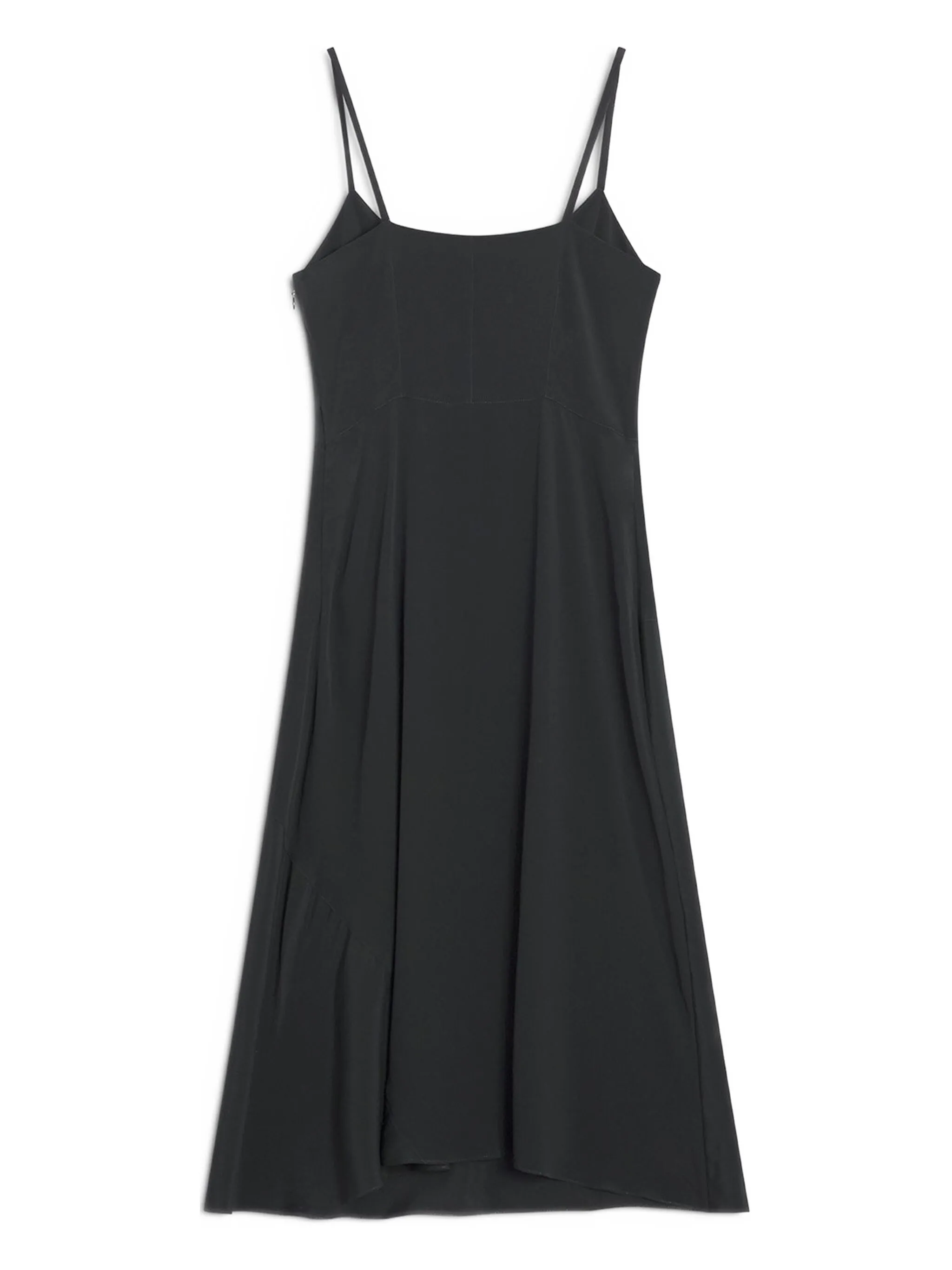 

Платье миди на бретельках-спагетти Maison Kitsuné, черный