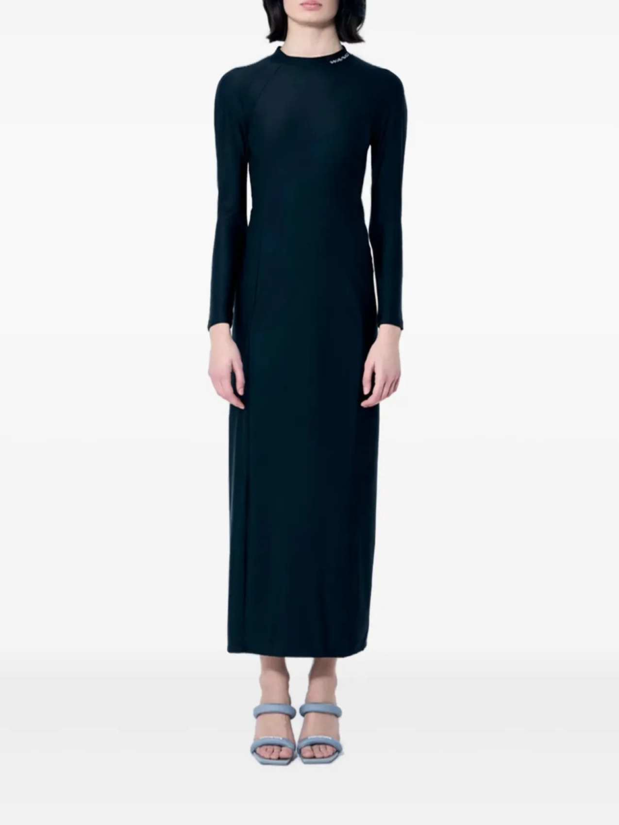 

Платье макси с логотипом Alexander Wang, синий