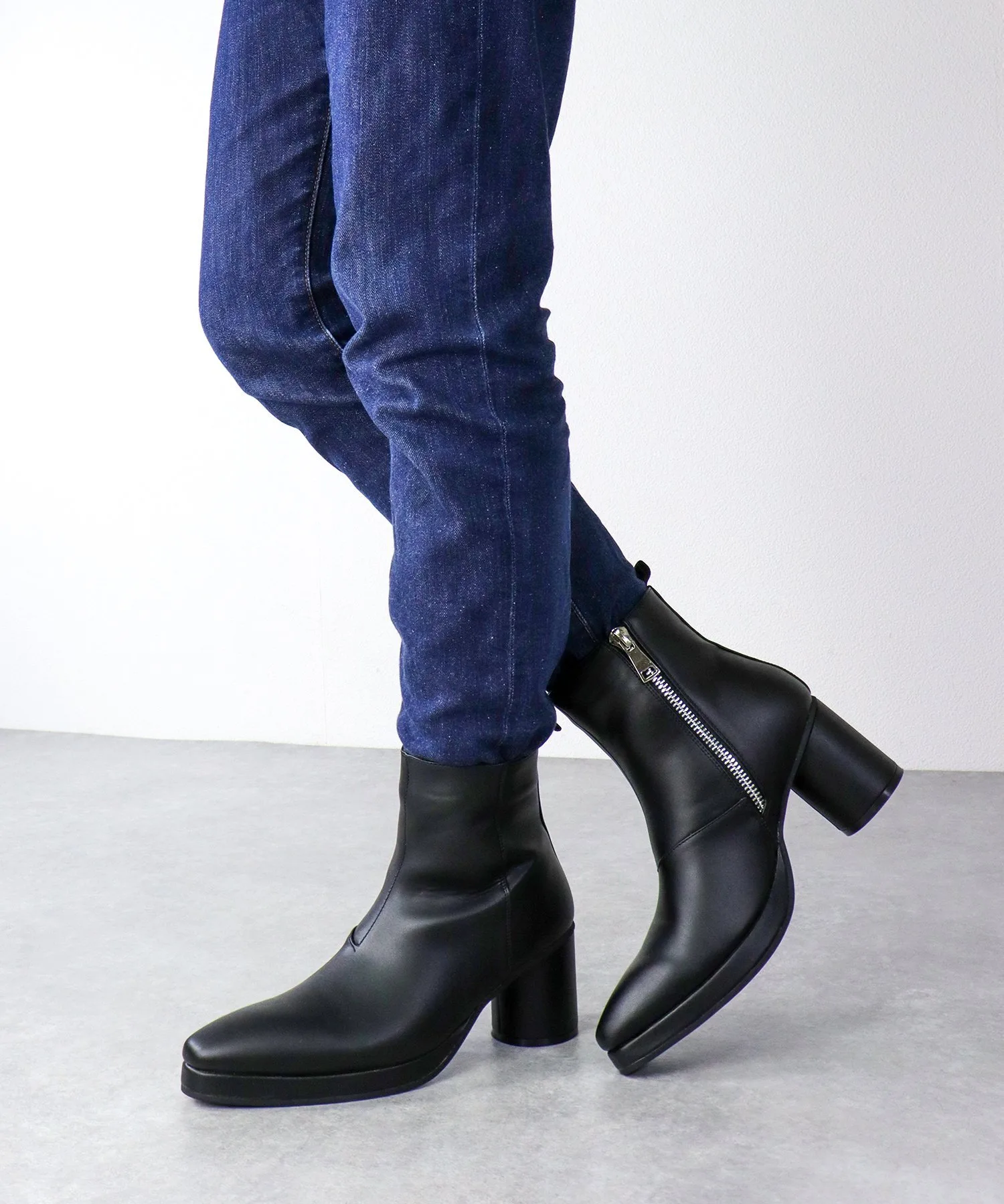 Мужские уличные ботинки на цилиндрическом каблуке 8 см, модель Storm Boots 6834 Lovehunter, black — фото 2