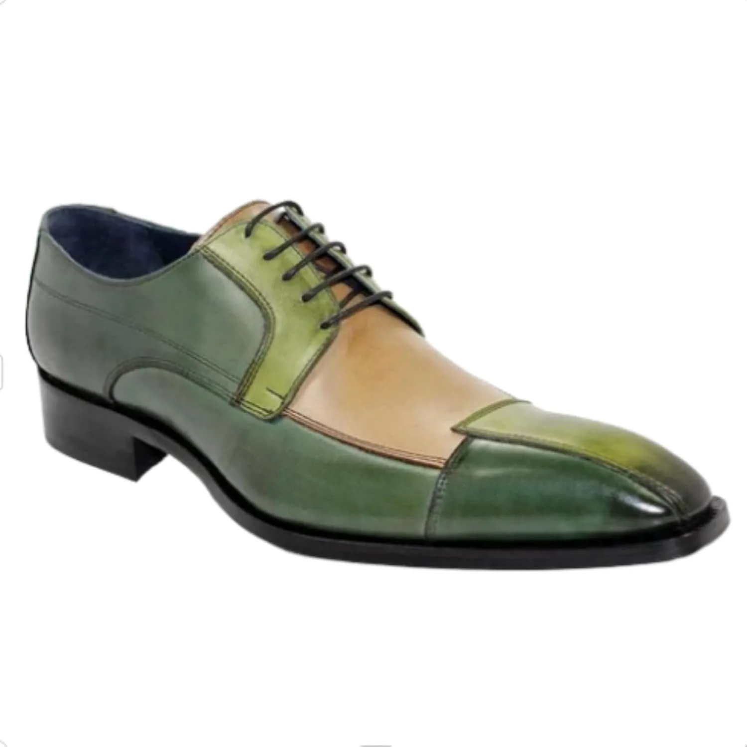 Мужские туфли оксфорды с переплетением двух тонов, кожаные, с шнуровкой, низкий каблук, крылья носка, мягкий квадратный носок, формальные дерби для вечеринки, свадьбы, офиса и работы Netehadi, розовый — фото 4