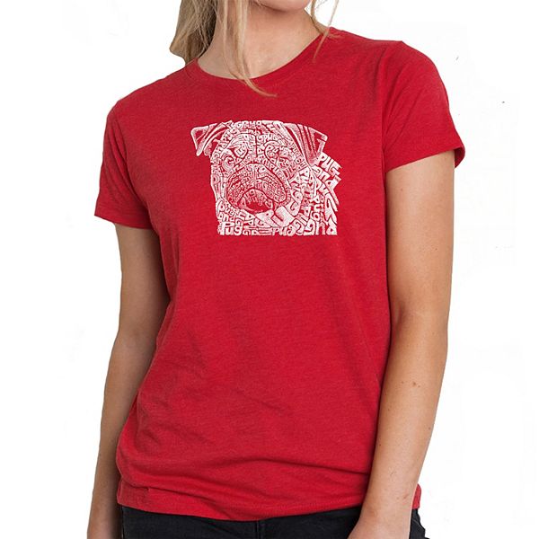 

Футболка с принтом Pug face La Pop Art, Red, Красный, Футболка с принтом Pug face La Pop Art, Red
