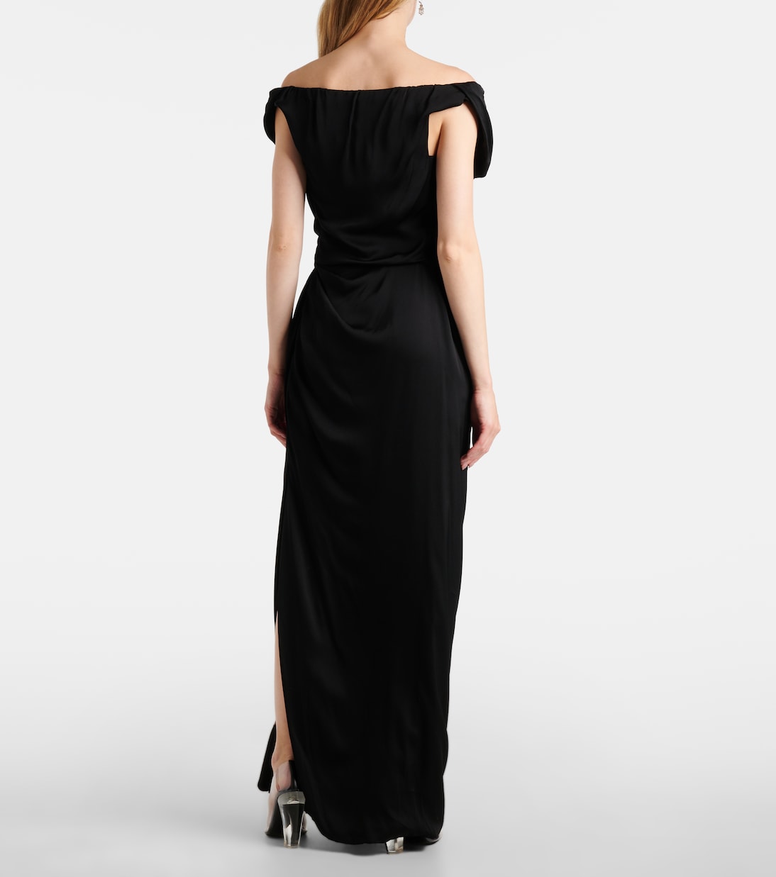 Длинное платье Ginnie из драпированного джерси Vivienne Westwood, AW-BLACK — фото 3
