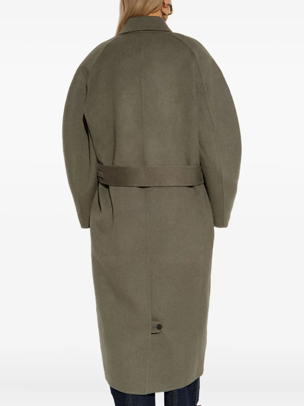Куртка с изогнутым кроем для мужчин, пальто с поясом Jacquemus, зеленый — фото 4