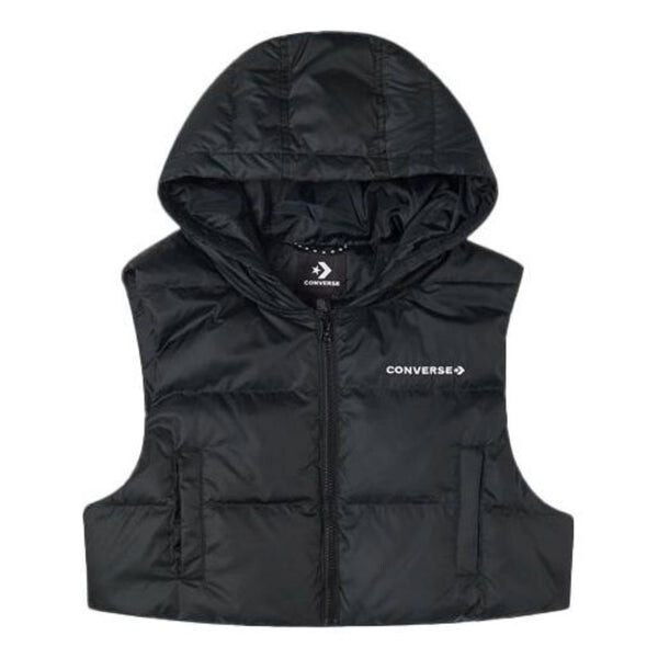 

Куртка convertible long down jacket 'black' Converse, черный