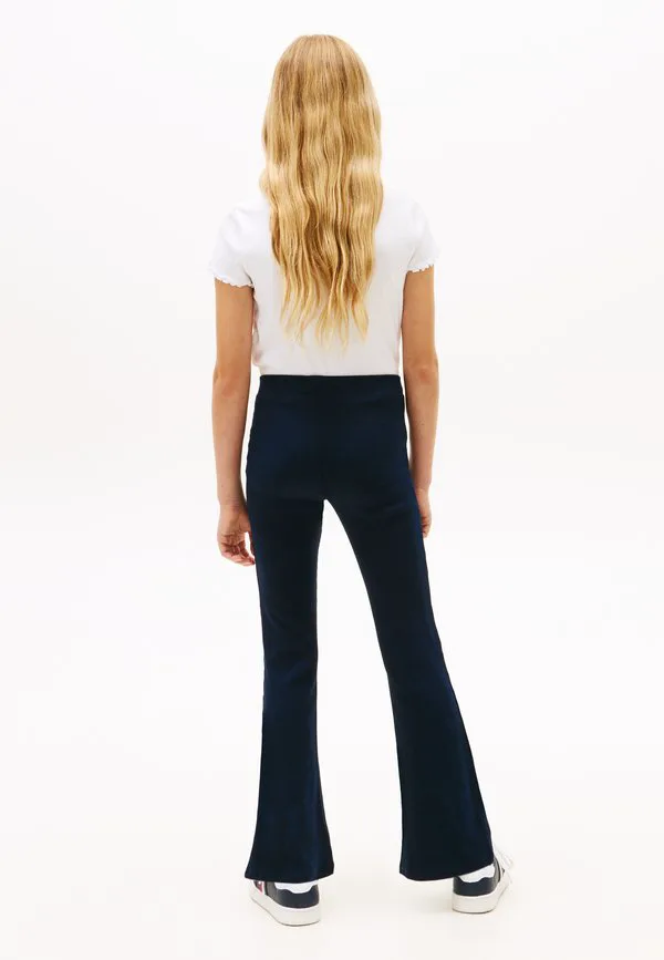 Леггинсы essential в рубчик, очень узкие, расклешенные. Tommy Hilfiger, Dark Night Navy — фото 3