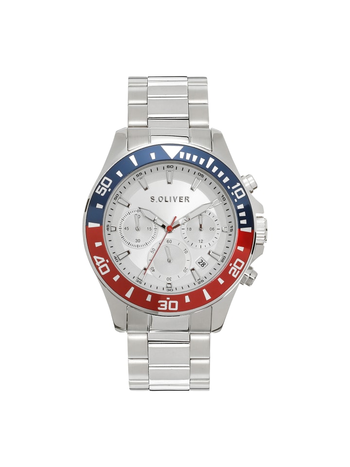 

s.Oliver Современные и вневременные наручные часы в серебристом цвете