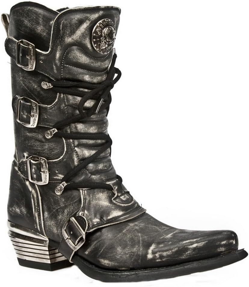 

Мужские серые кожаные ботинки New Rock Dallas M.7993-S3, черный