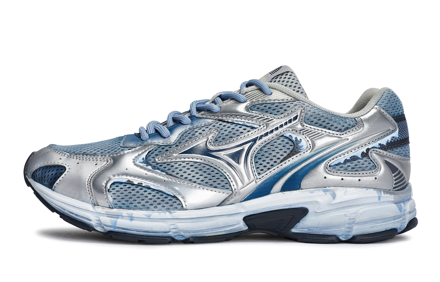 

Mizuno Кроссовки Running Shoes Low top Unisex Silver Blue Abrasion Resistant
