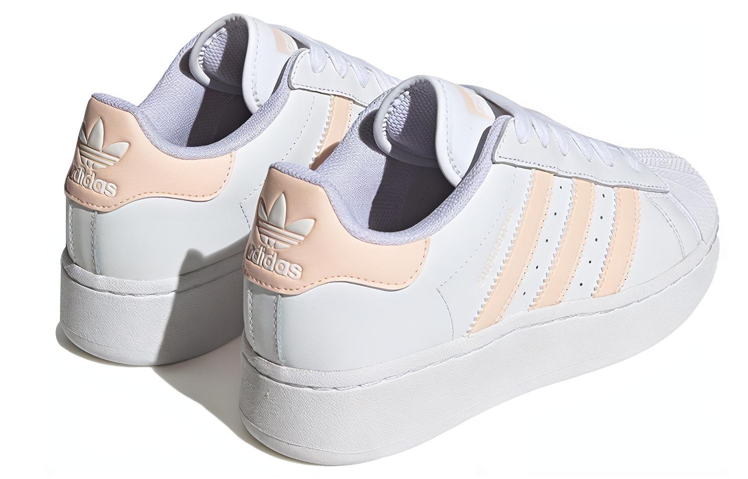 Кроссовки Superstar Xlg 'Cloud White Bliss Orange' Женские Adidas Originals Белый Розовый — фото 4