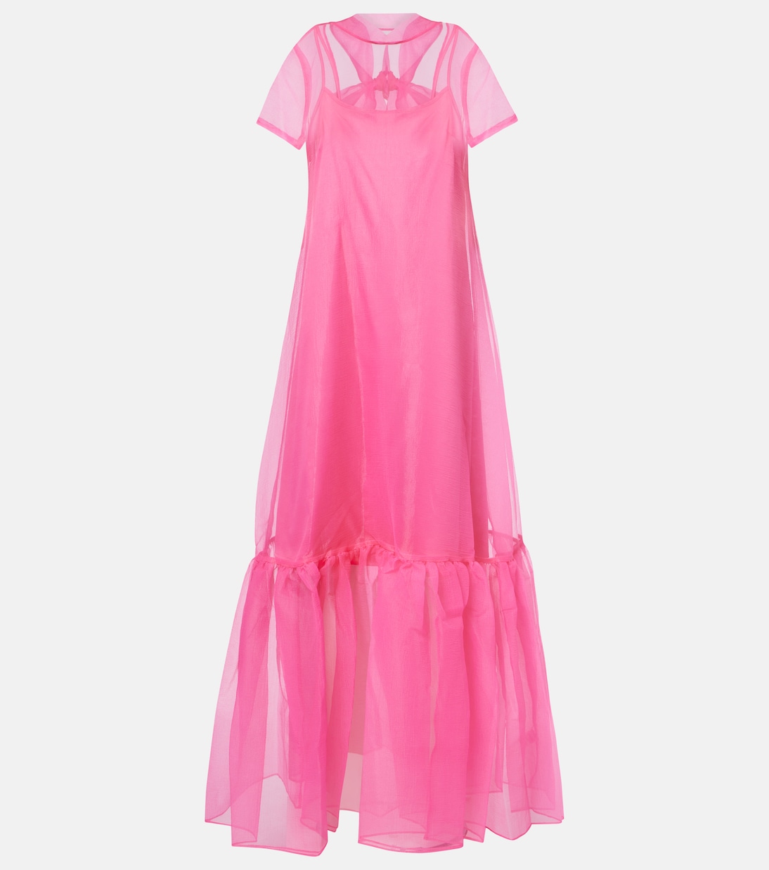 

Многослойное тюлевое платье Staud, Blush