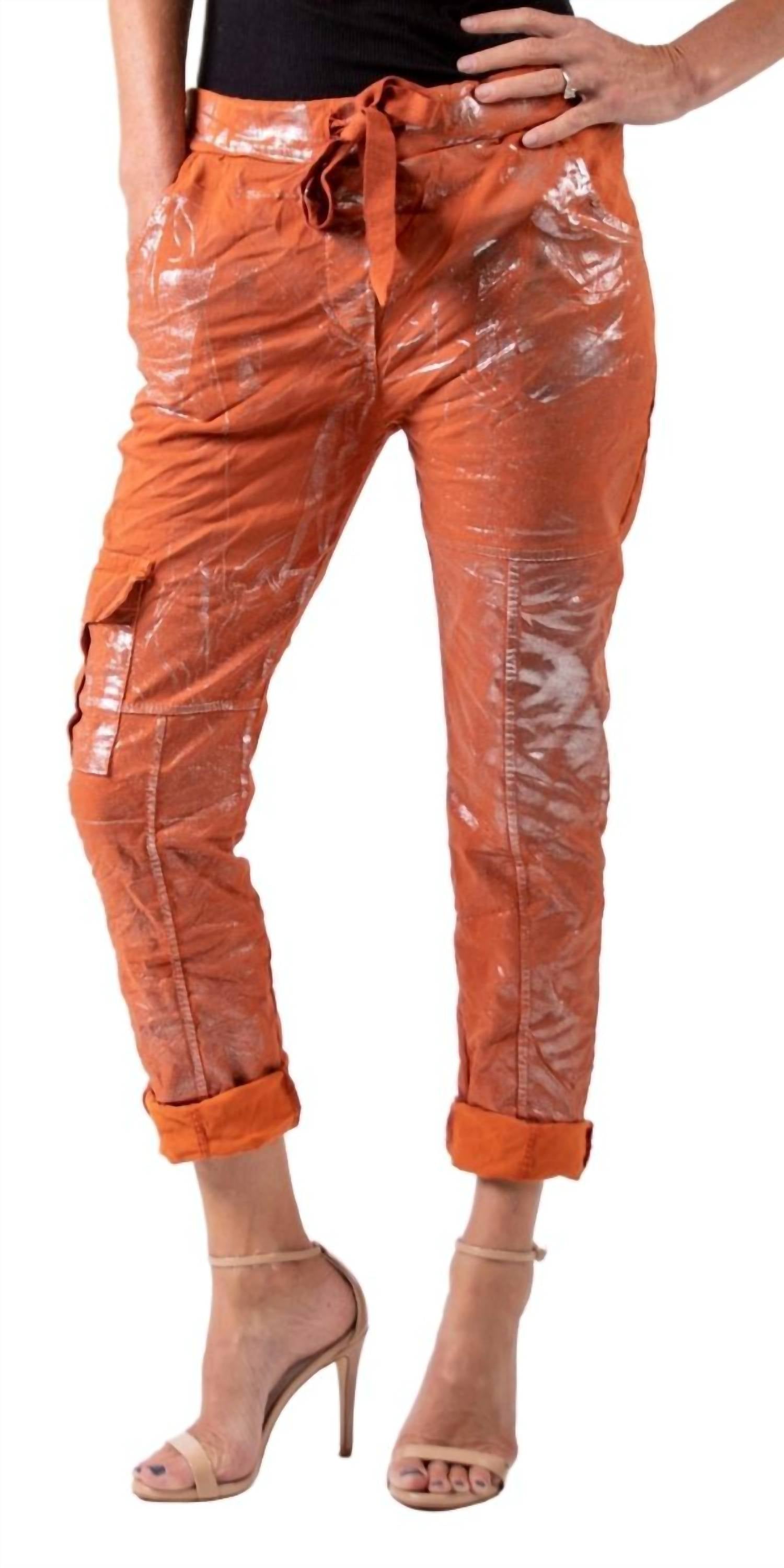 

Узкие брюки из хлопка Umbria цвета ржавчины Gigi Moda, Rust