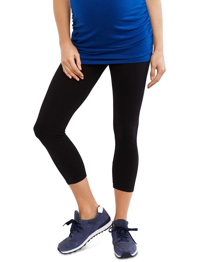

Укороченные леггинсы Essential Stretch Over Bump для беременных Motherhood Maternity, черный