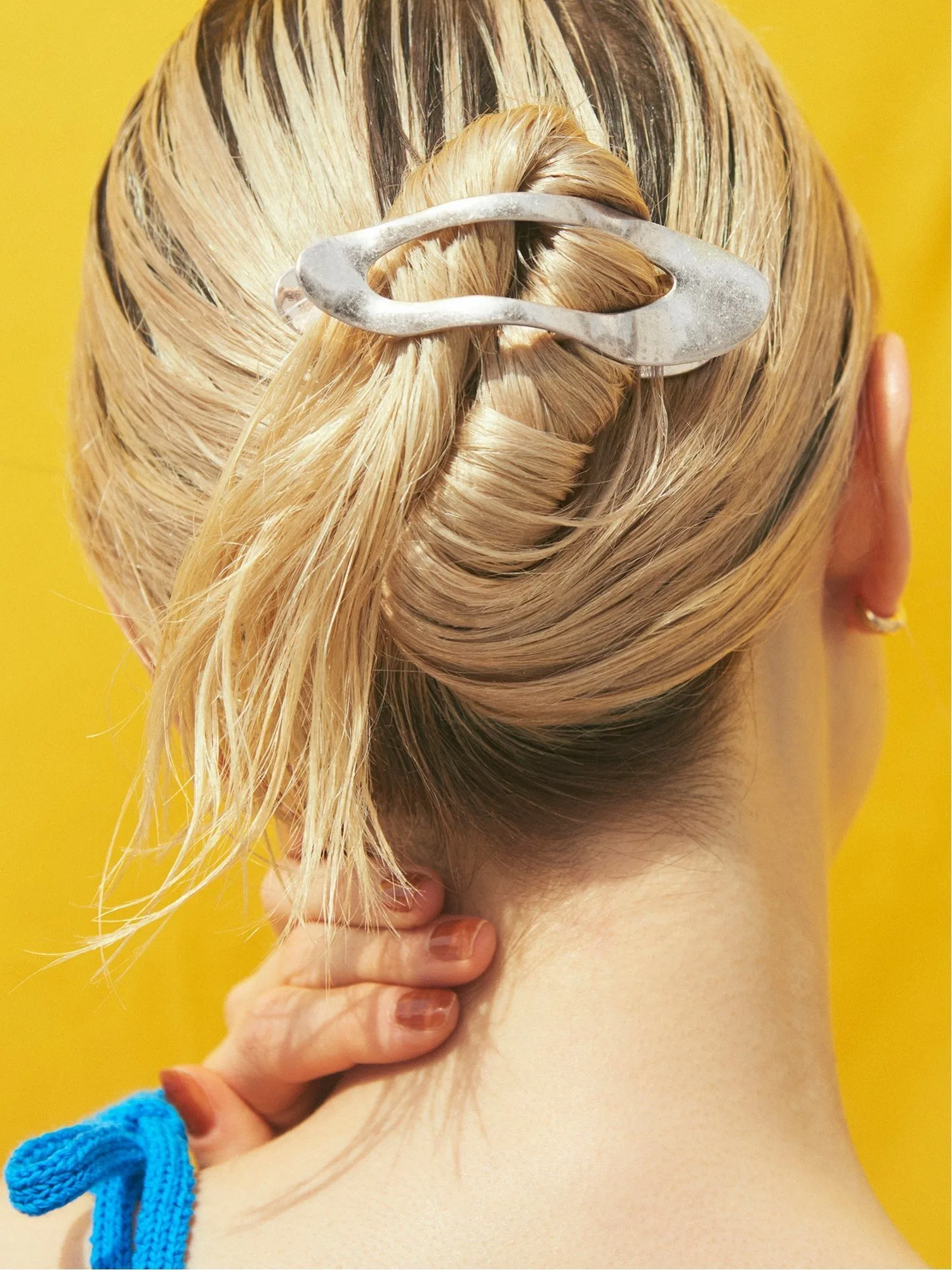 Заколка для волос Slick Wave Line Goldy, Matte Silver — фото 2