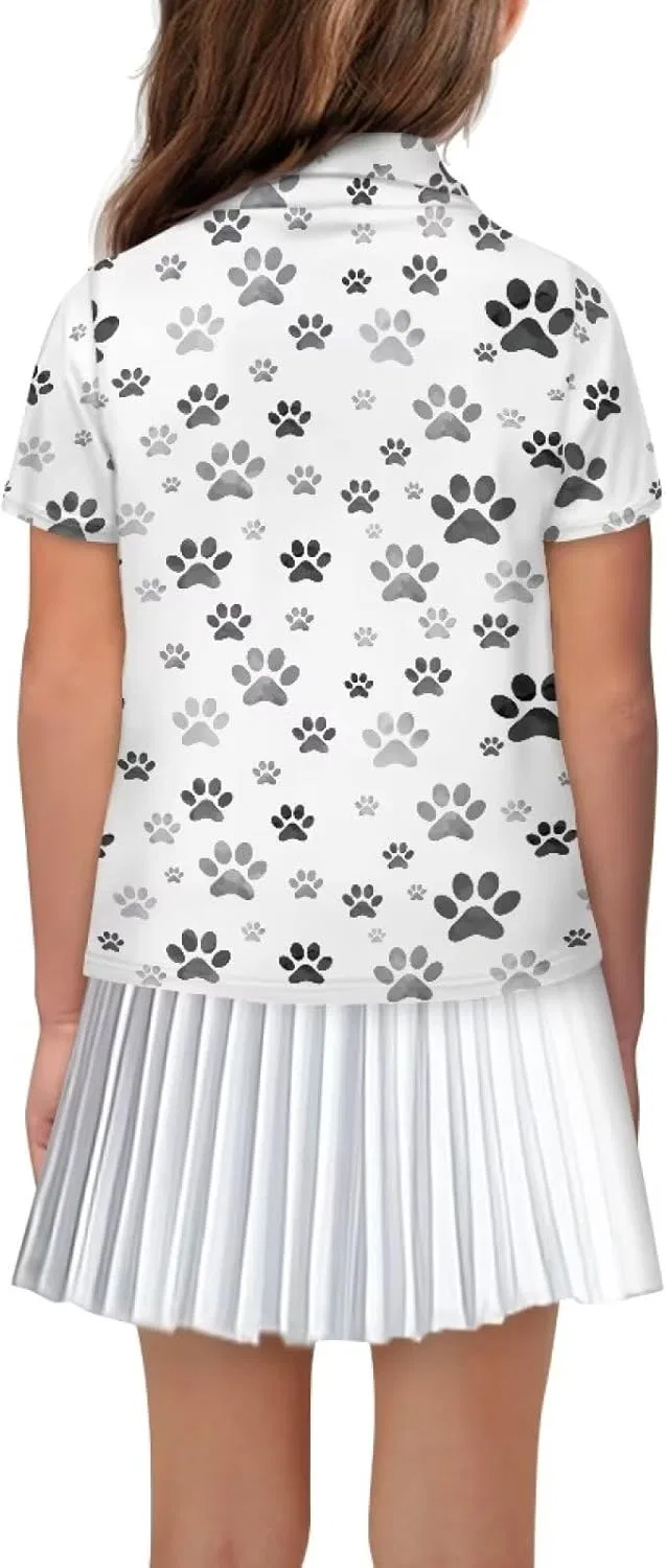 Детская поло с коротким рукавом Jekioweii, цвет Dog Paw — фото 2