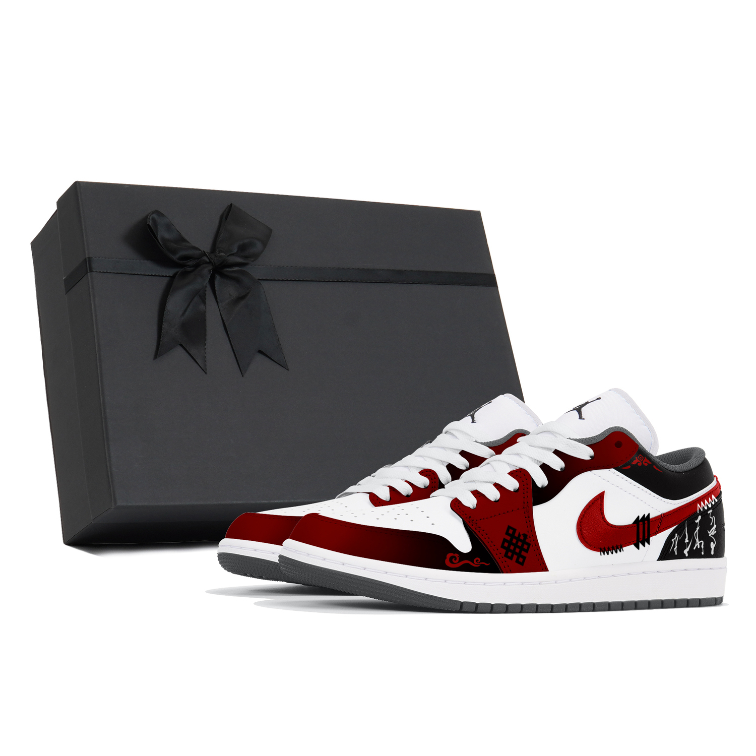 

Jordan Air 1 устойчивые к истиранию низкие баскетбольные кроссовки мужские dark red