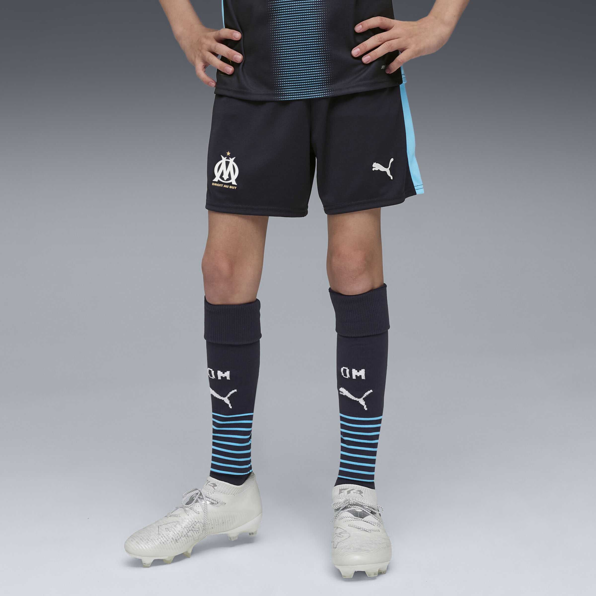 PUMA Шорты для тренировок Regular 'Olympique de Marseille 25/26' в цвете Navy, Light Blue — фото 3
