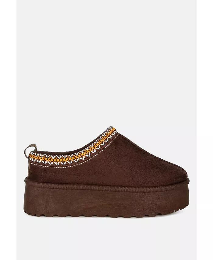 Вышитые туфли Jesters Platform Classic Slip-On London Rag, коричневый