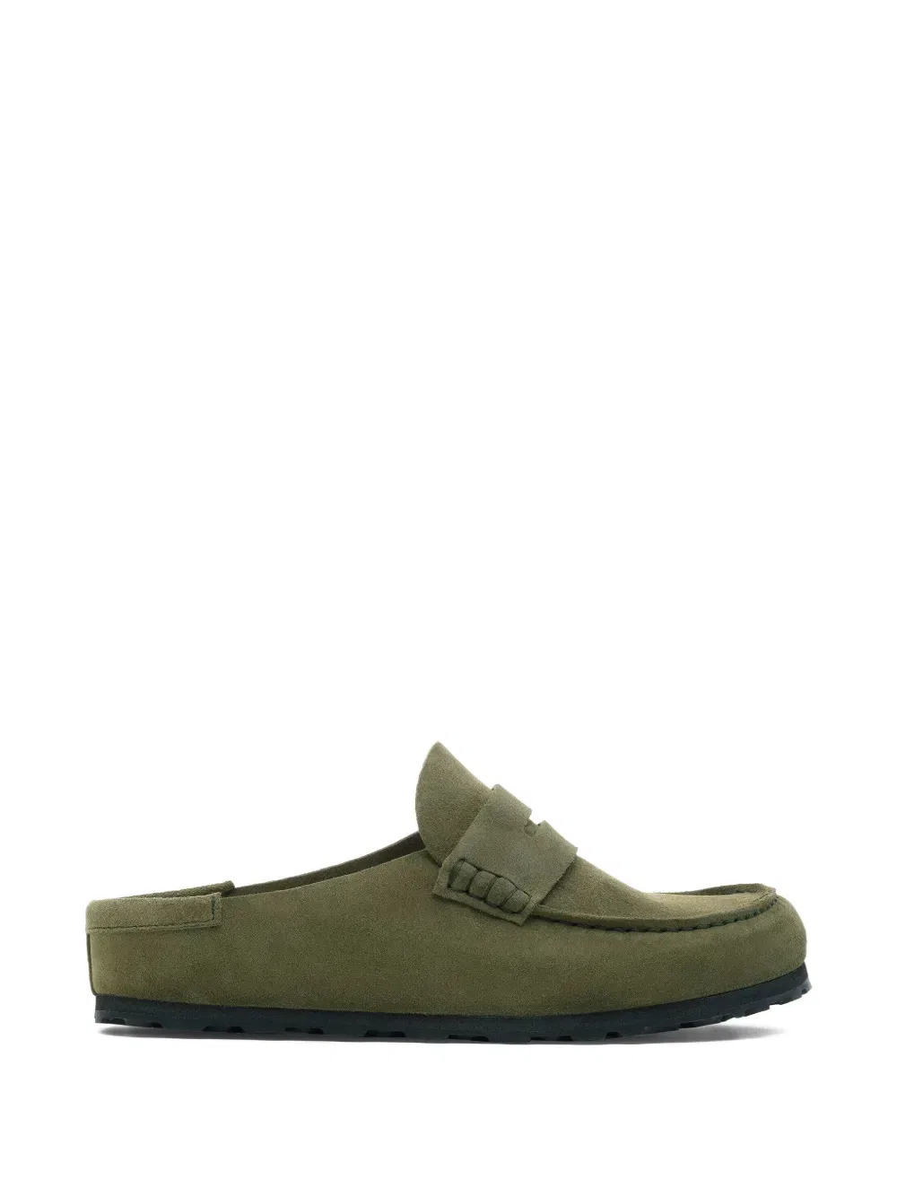 Неаполитанские замшевые лоферы с обшивкой из натуральной кожи Birkenstock, зеленый