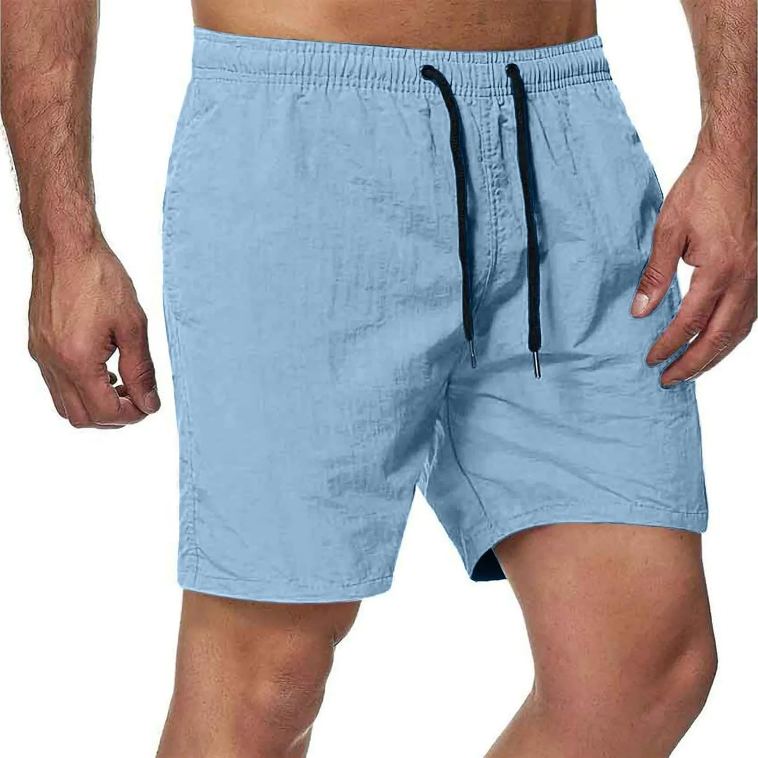 Шорты спортивные, быстросохнущие, бренд Generic, Light Blue — фото 3