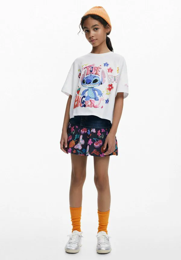 Футболка с принтом "швы" Desigual, White