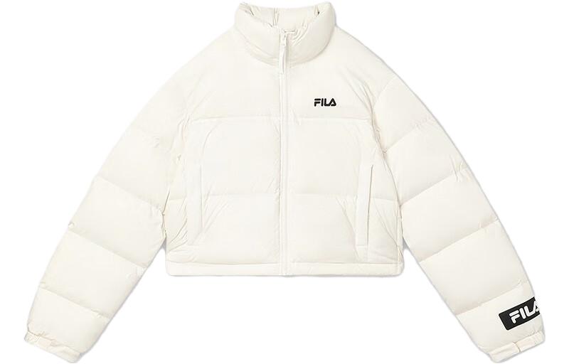 

FILA Пуховик женский цвета слоновой кости, Бежевый, FILA Пуховик женский цвета слоновой кости