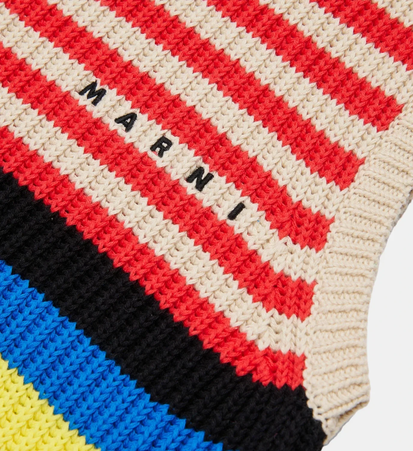 Платье в полоску с логотипом Marni, мультиколор — фото 3