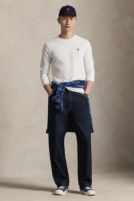 Лонгслив с длинным рукавом Polo Ralph Lauren, белый — фото 3