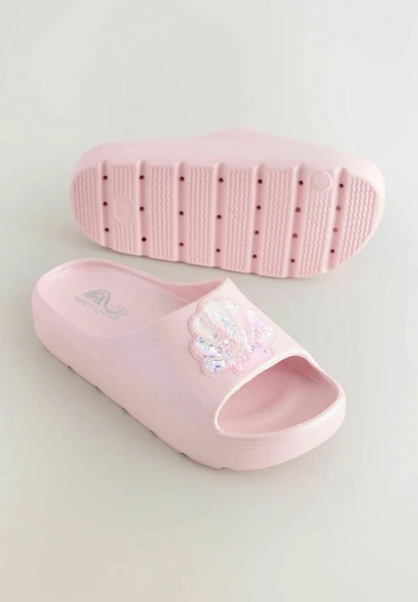 Шлепанцы для бассейна стандартной посадки Next, Pink Glitter Seashell — фото 3