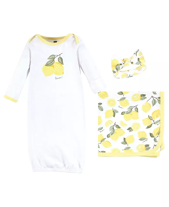 

Комплект Hudson Layette Essentials для новорожденных девочек: платье, пеленка и головной убор на выбор Hudson Baby, желтый