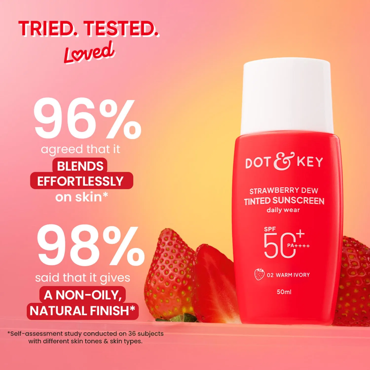 Тонирующий солнцезащитный крем «Strawberry Dew» SPF 50+ от Dot & Key Dot & Key — фото 4
