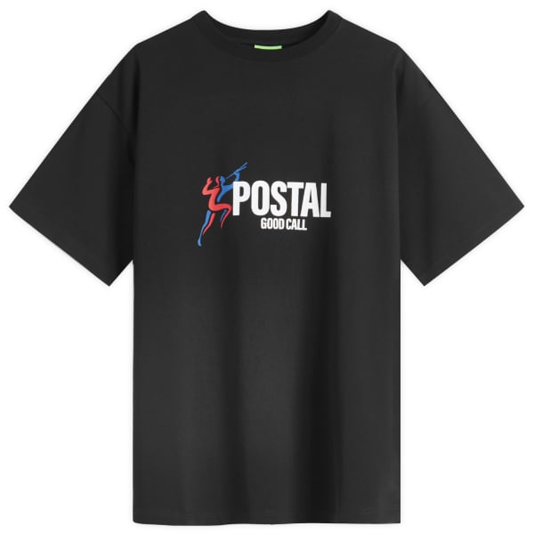

Футболка с надписью «Хороший звонок» Postal, черный