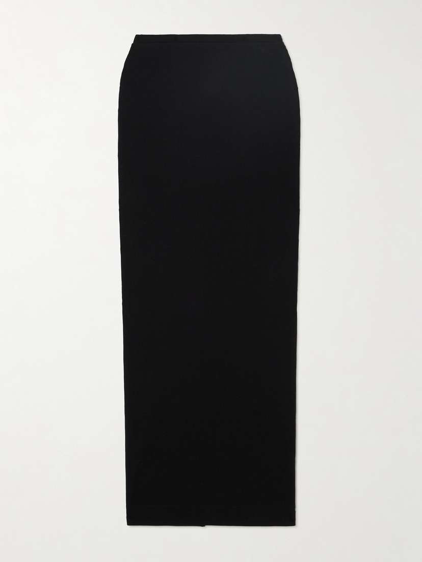 

Юбка макси Emma из эластичного трикотажного джерси в рубчик Éterne, черный