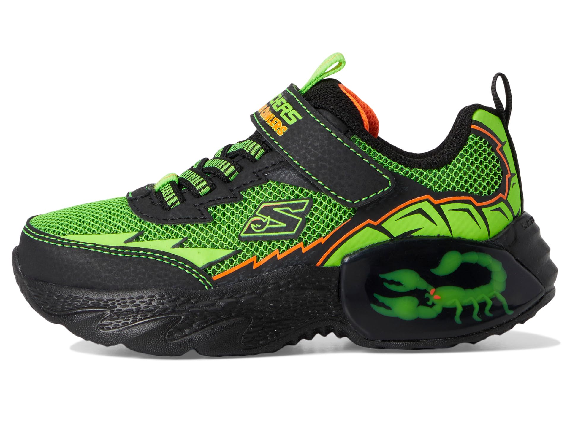 Кроссовки SKECHERS KIDS Creature-Crawlers 402120L, Black/Lime — фото 4