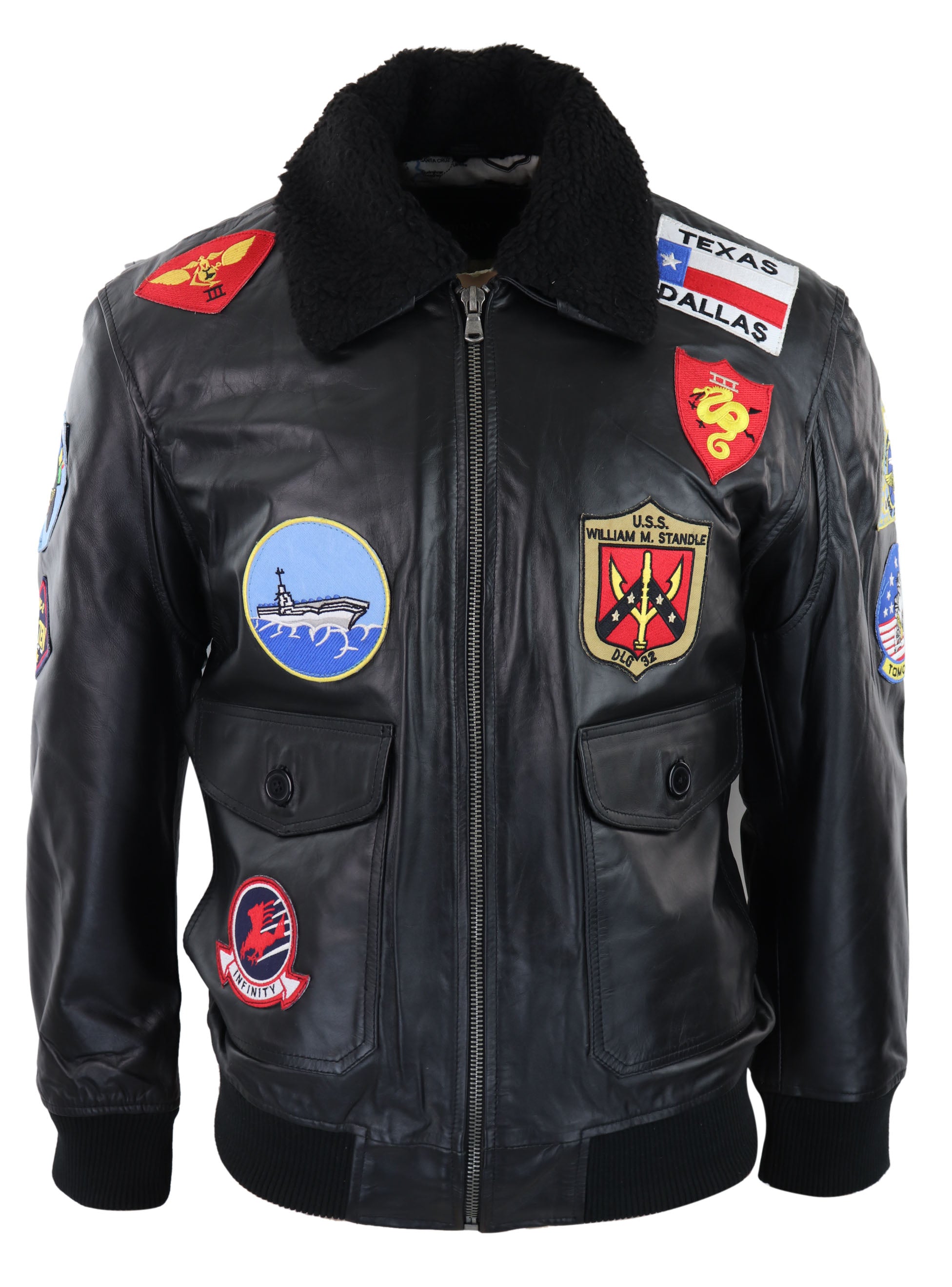 

Куртка-бомбер Maverick, значки США TruClothing, черный