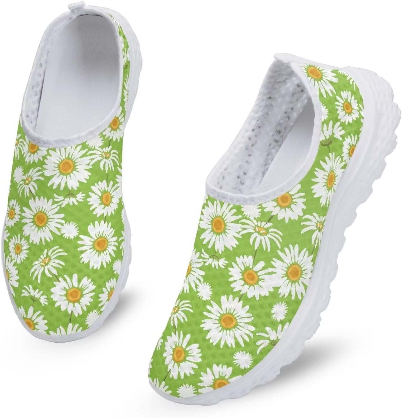 

Кроссовки Kuiaobaty Fashion легкие, дышащие, слипоны для ходьбы, спортивная повседневная обувь, лоферы для женщин и мужчин, белый/зеленый