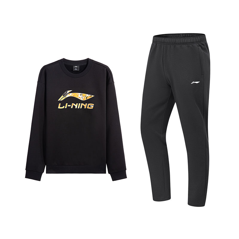

Li Ning Casual Sportswear Unisex 2 Piece Set Li-Ning, черный top+черный pants