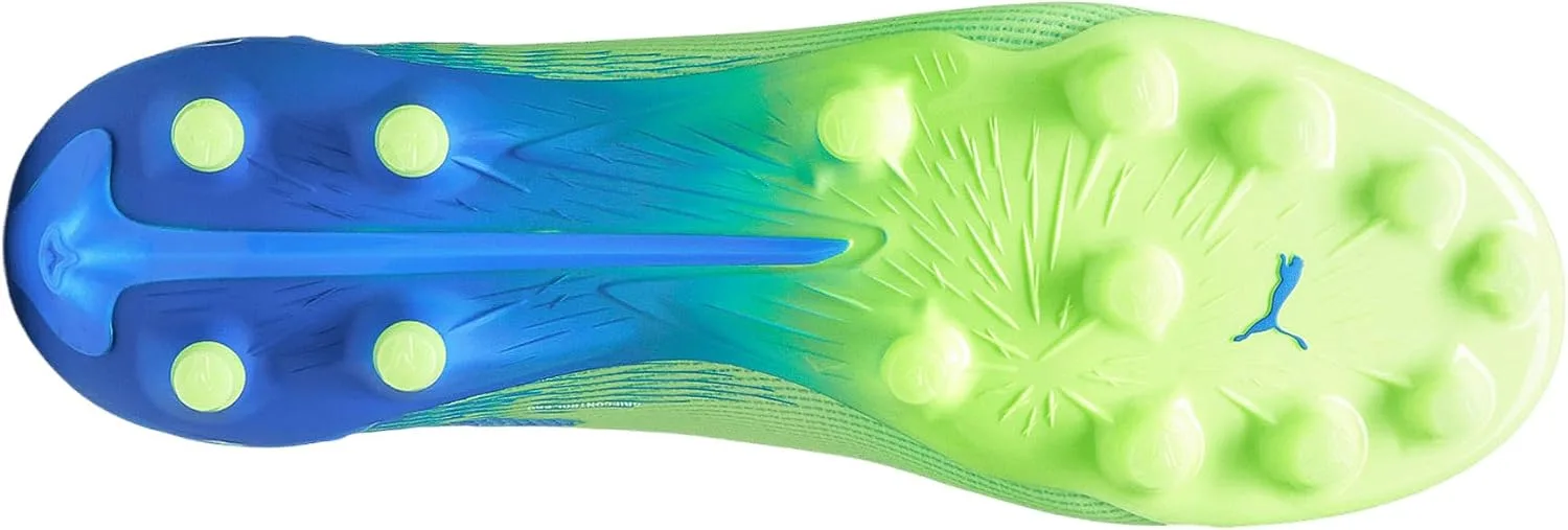 Кроссовки PUMA Ultra 5 Ultimate AG Light Out унисекс, белый/зеленый — фото 3