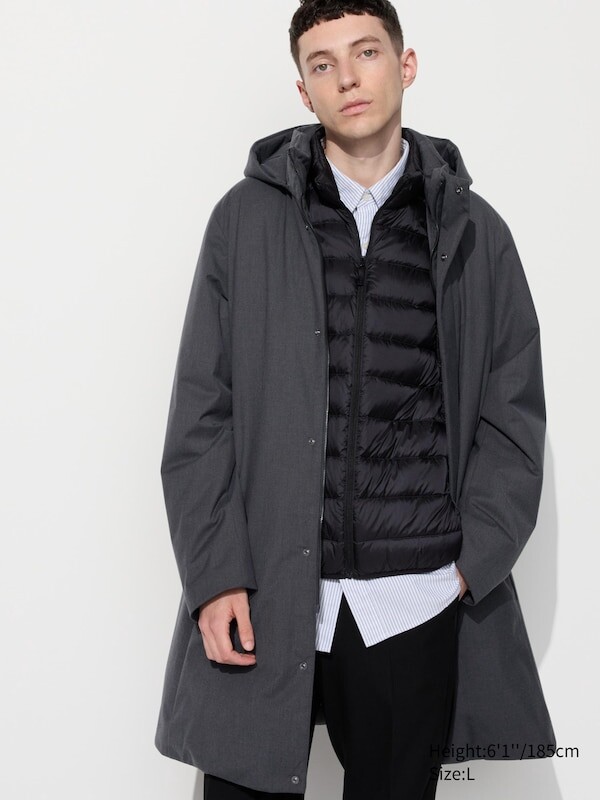 

Гибридное пуховое пальто Uniqlo, серый