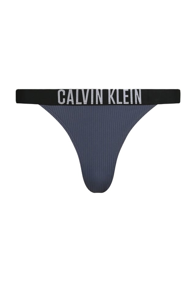

Трусики-Стринги с логотипом на поясе Calvin Klein, серый