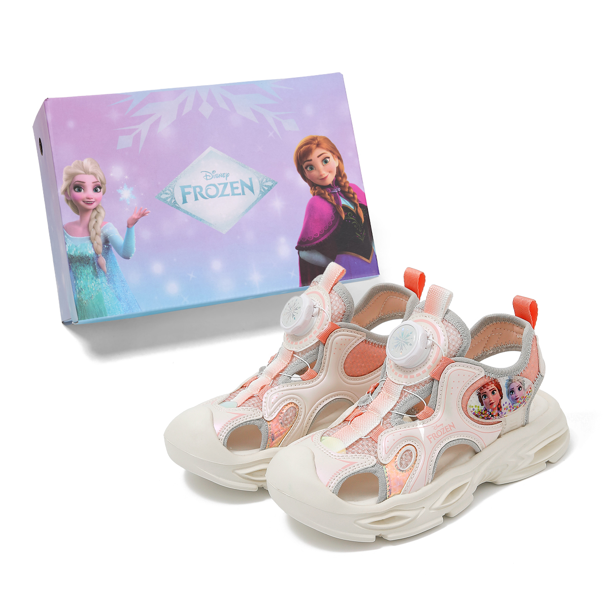 

Сандалии Frozen Series с амортизацией, износостойкие, дышащие, нескользящие, с низким верхом для детей Disney, бежевый/красный