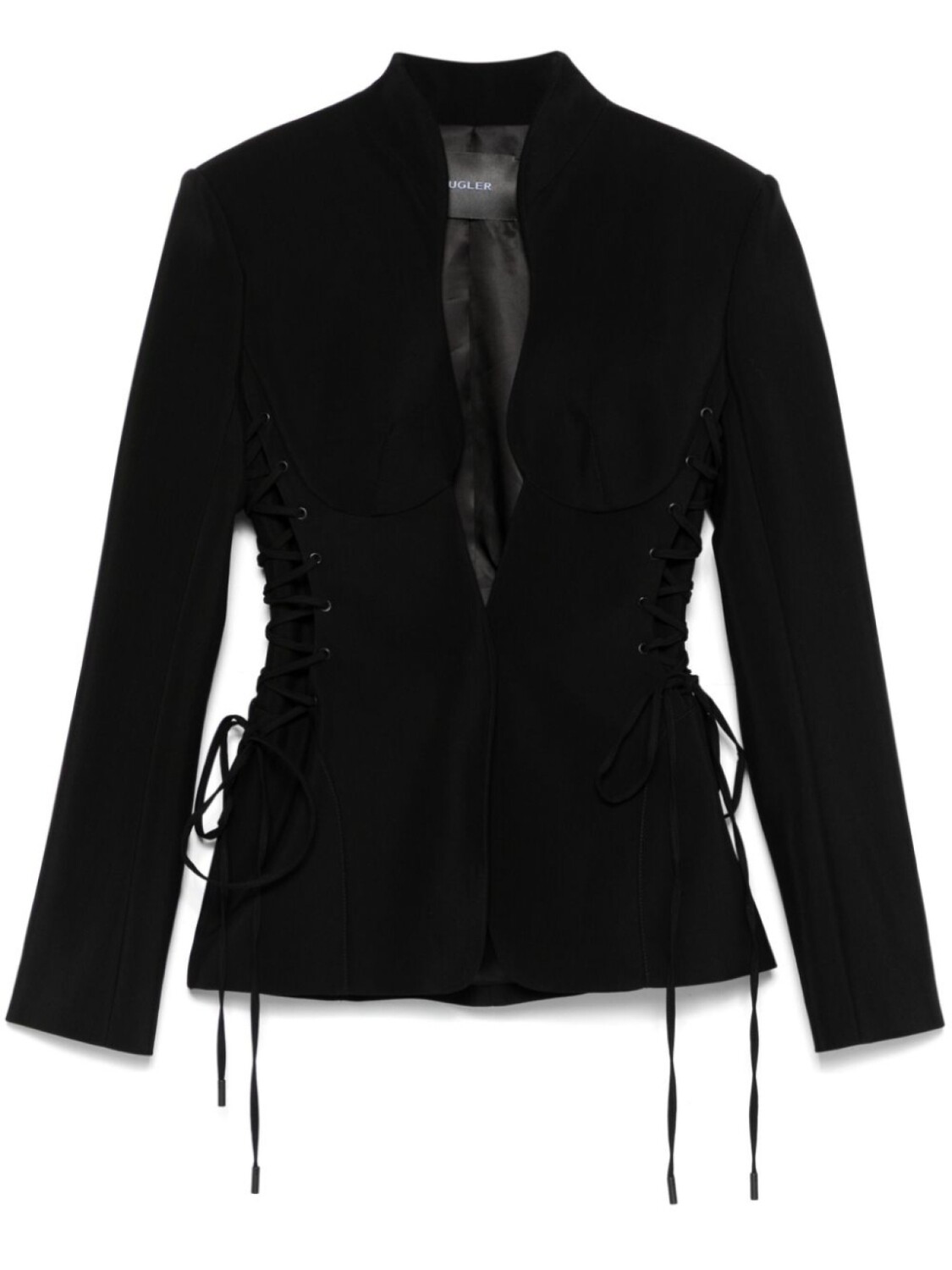 

Куртка Mugler со скульптурным кружевом, черный