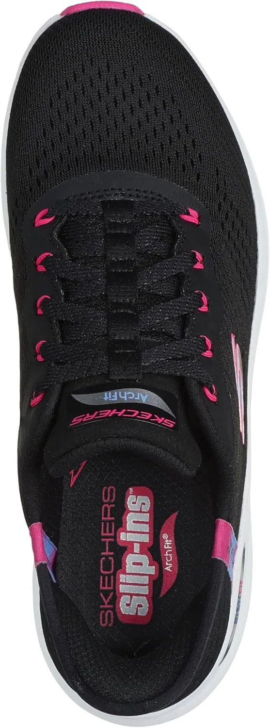 Женские кроссовки Skechers Arch Fit 2.0-Easy Chic без шнурков, Black Fuchsia — фото 3