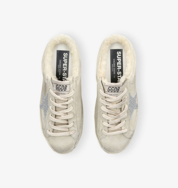 Низкие замшевые кеды Super Star Sabot Golden Goose, мультиколор — фото 2