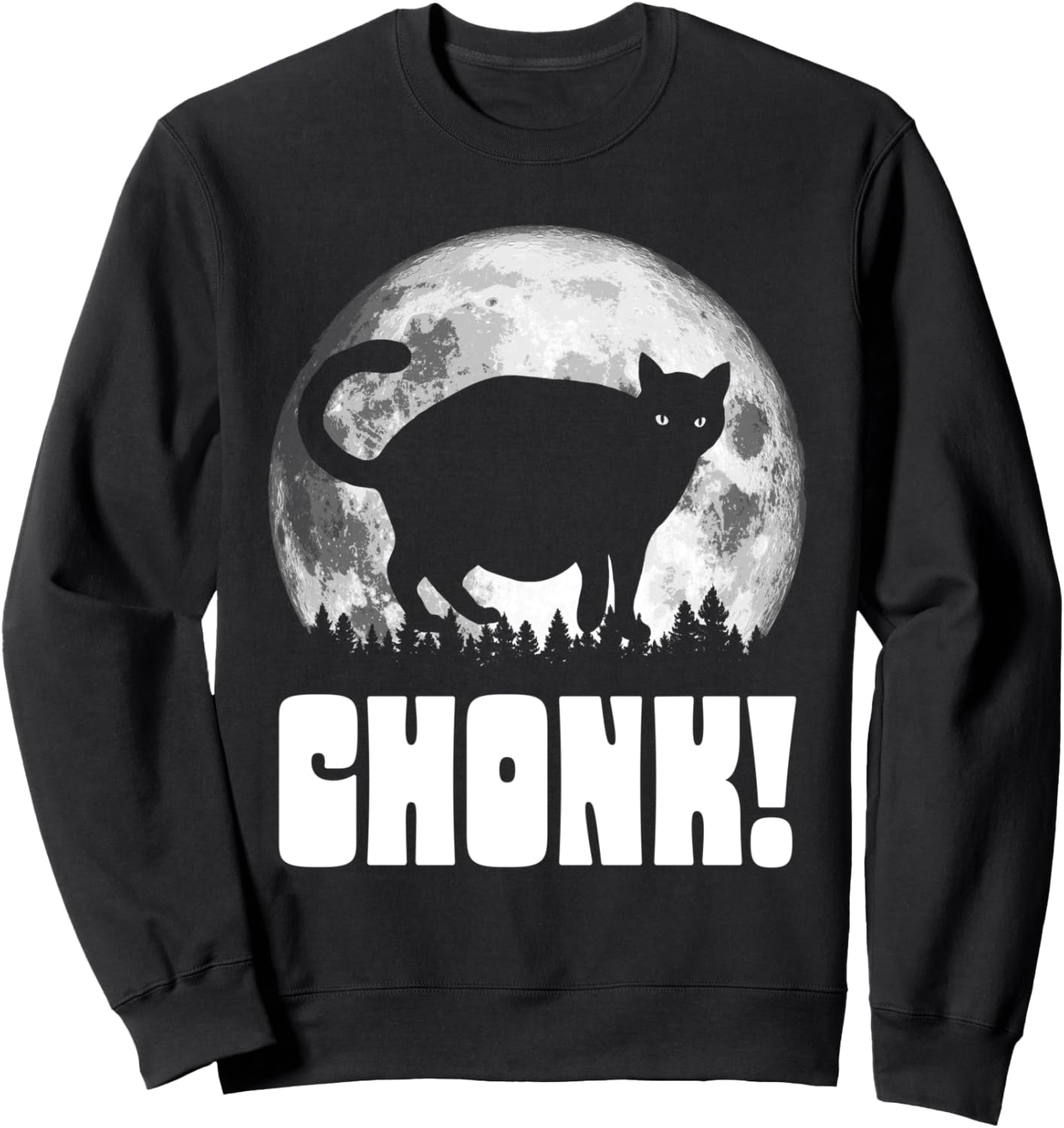 

Толстяк-толстяк! Забавная винтажная толстовка в стиле 80-х с изображением толстого кота в полнолуние Pet Mom & Dad Retro Cat Tees, черный